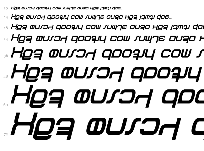 Betazed font waterfall